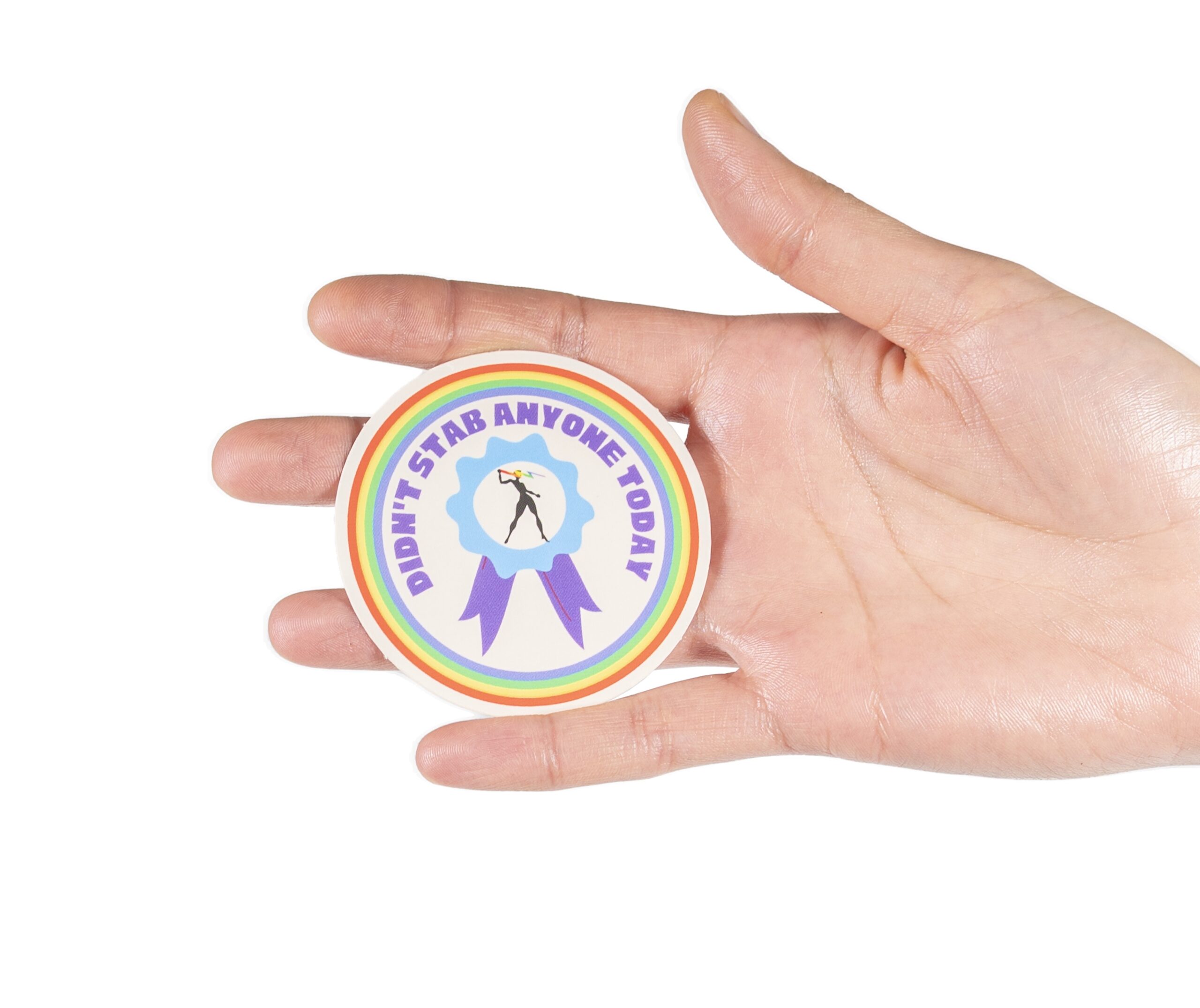 Didn't Stab Anyone Pride Sticker